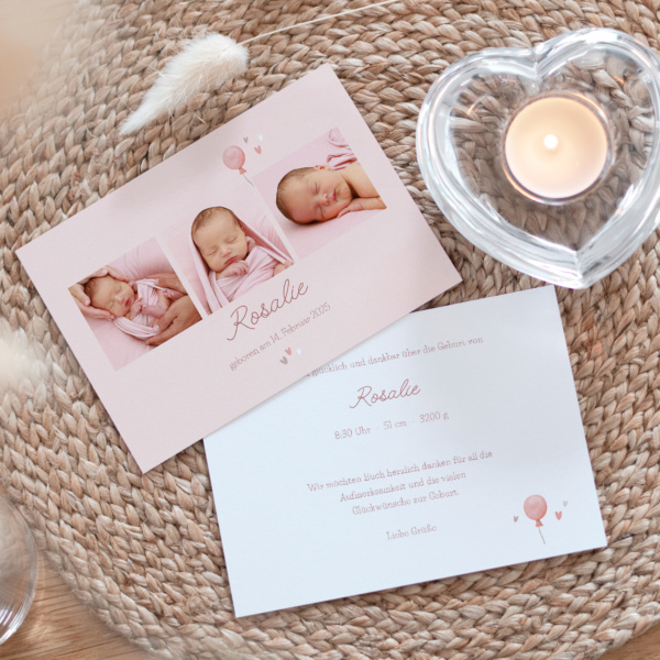 Geburtskarte Ballon