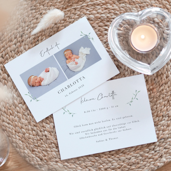 Geburtskarte Romantik