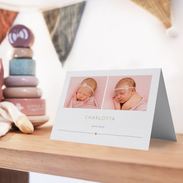 Geburtskarte Voll mit Liebe