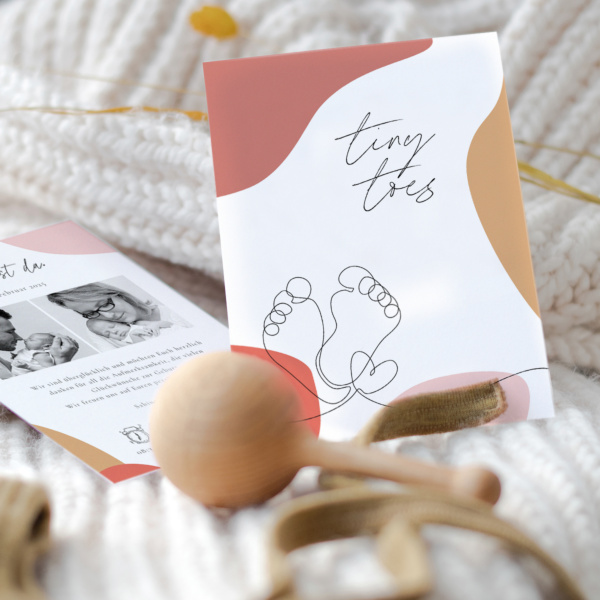 Geburtskarte Tiny Toes