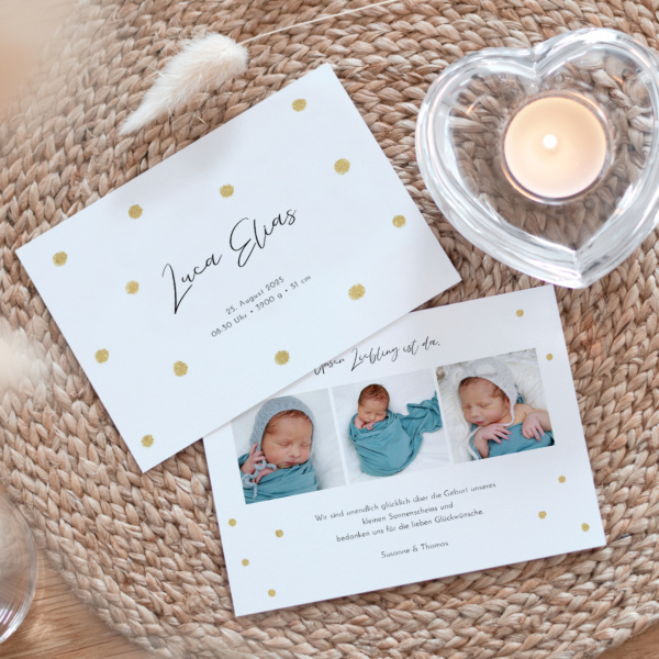 Geburtskarte Pünktchen