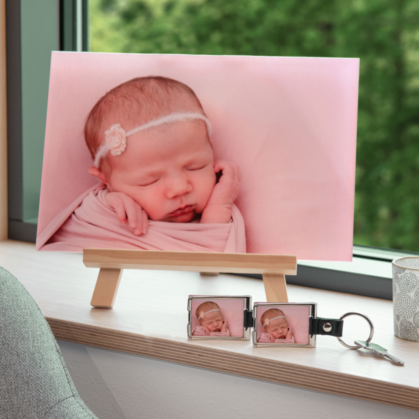 Geschenkpaket Acrylglas + 2 Schlüsselanhänger