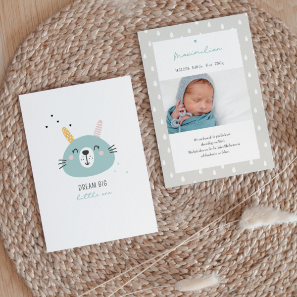 Geburtskarte Animal Smile