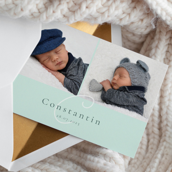 Geburtskarte Großes Glück