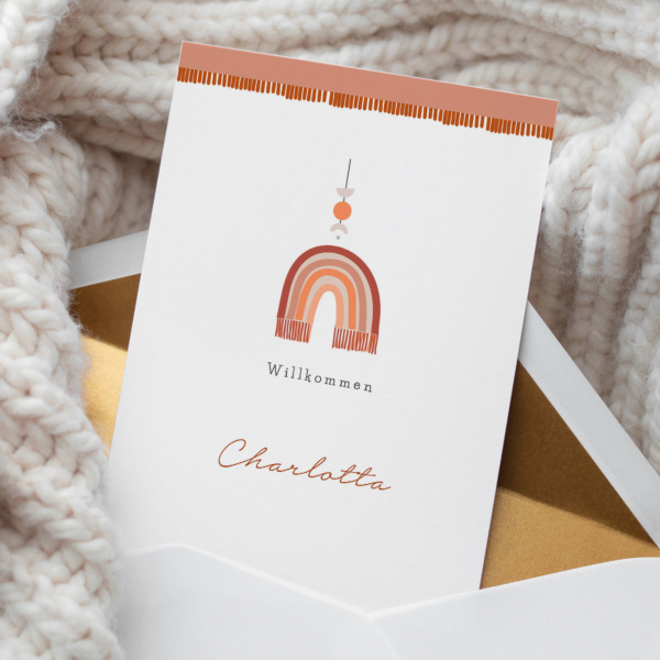 Geburtskarte Boho