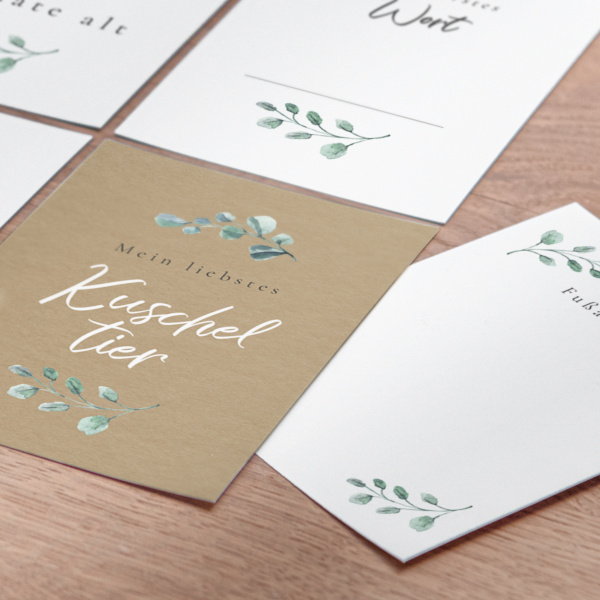 Meilensteinkarten - Eukalyptus