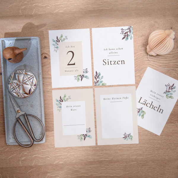 Meilensteinkarten - Olive