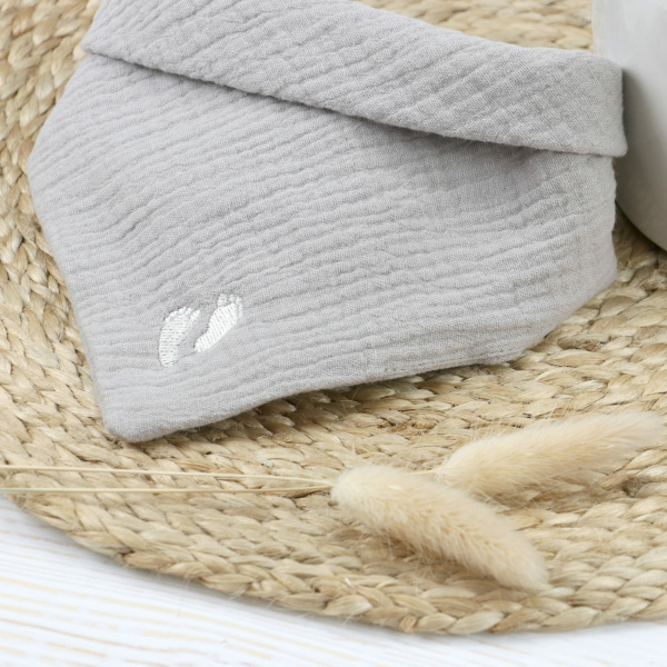 Halstuch mit Stick-Applikation (Füsse | Regenbogen)